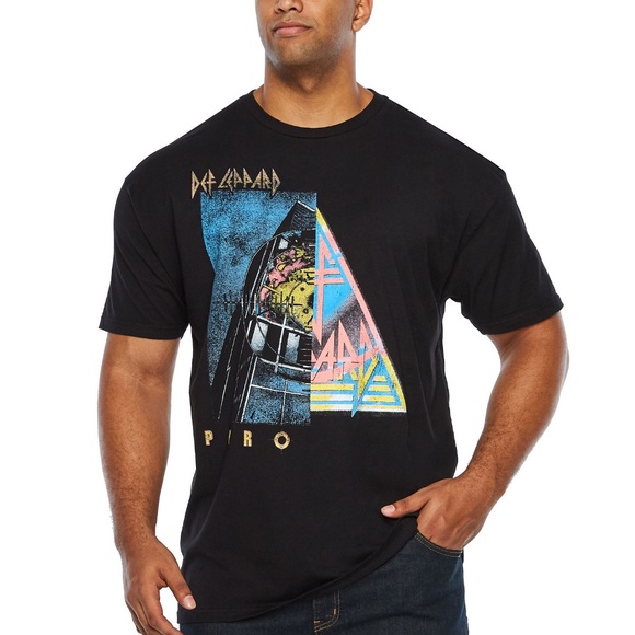New! Def Leppard Pyromania Logo Big & Tall T-Shirt Rock Band Album - Picture 1 of 2